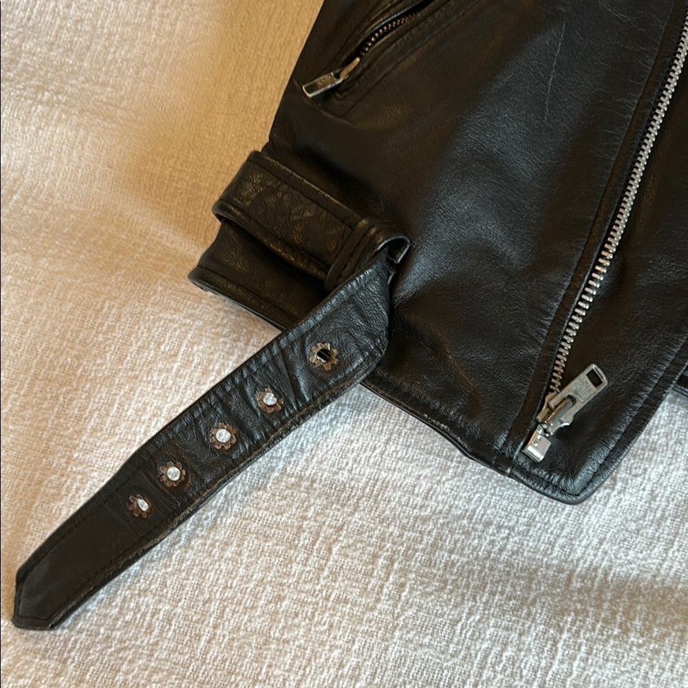 First Manufacturing Black Leather Jacket - image 2